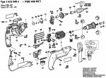 Bosch 0 603 246 642 PSB 400 RET Percussion Drill 240 V / GB Spare Parts PSB400RET
